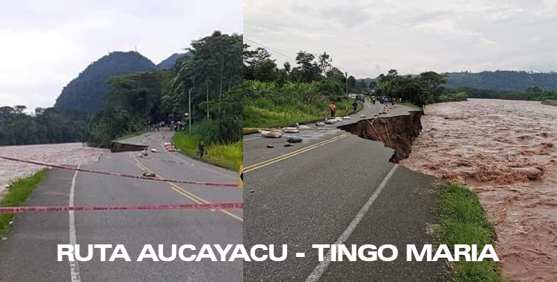 SIN PASE, Rio deja incomunicado la ruta Aucayacu – Tingo Maria